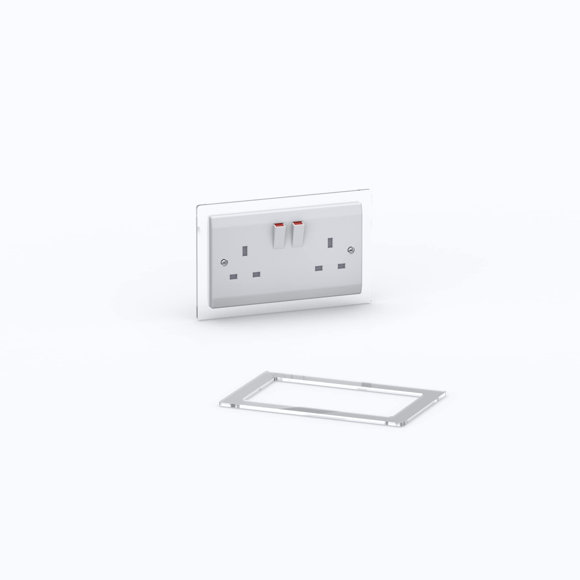 Double/Single Socket Switch Surround/Acrylic Finger Plate