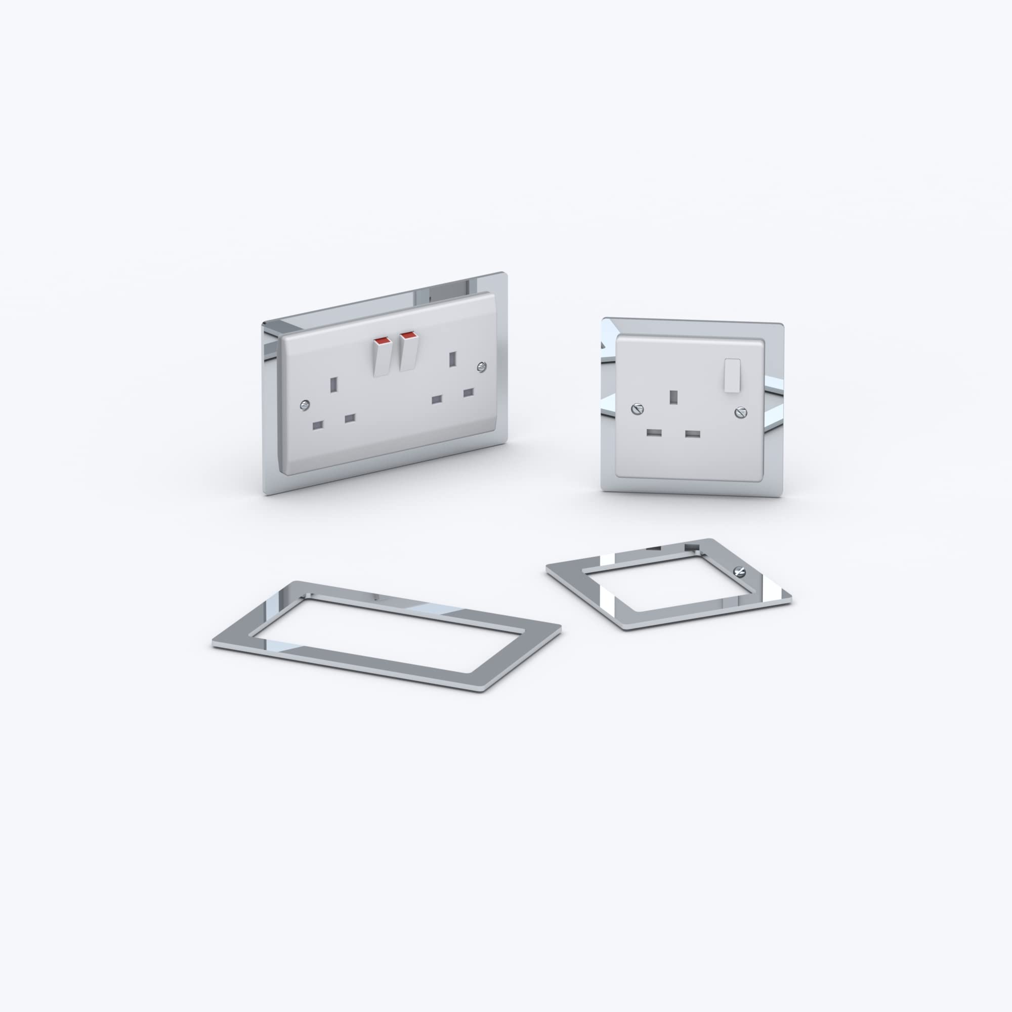 Double/Single Socket Switch Surround/Acrylic Finger Plate