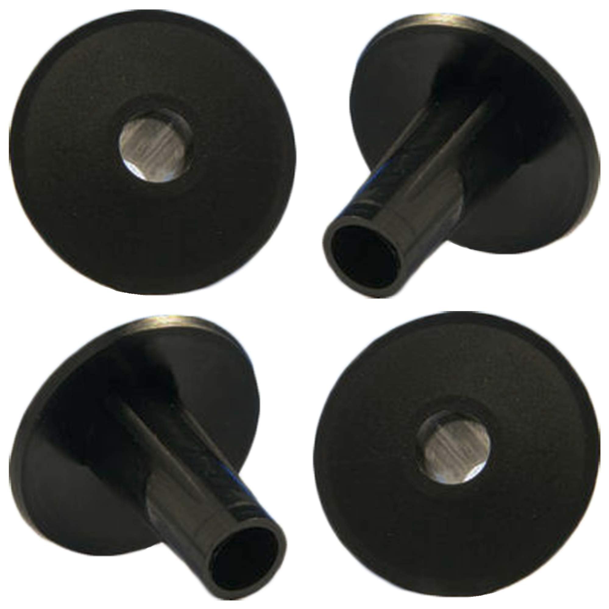 2 x Black Drill Hole Damage Cable Tidy Cover Shield for Pipe Hose Buster